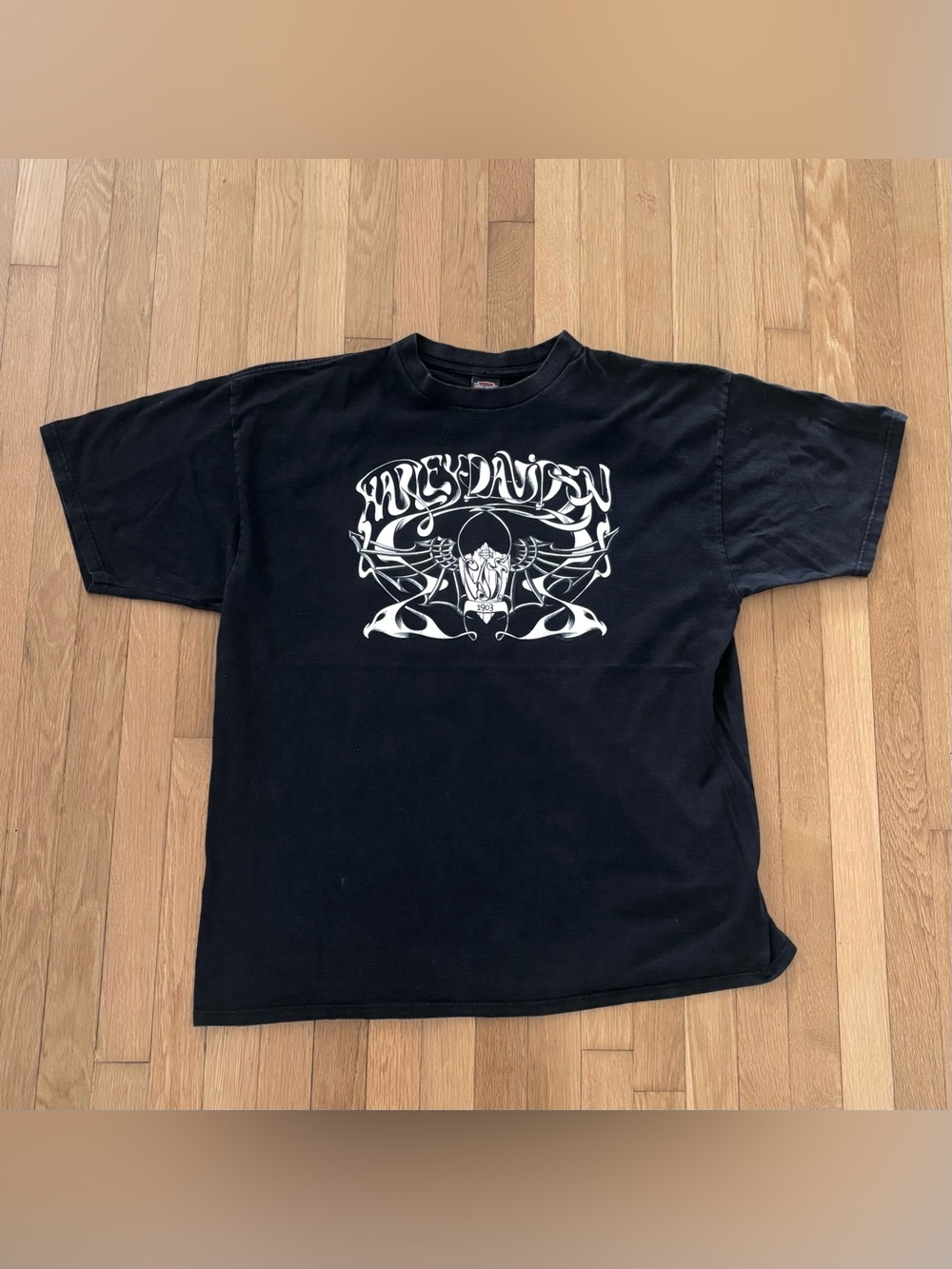 Vintage Harley Davidson Shirt 1998 XXL Black Tag Very Rare Cyber Dali Print